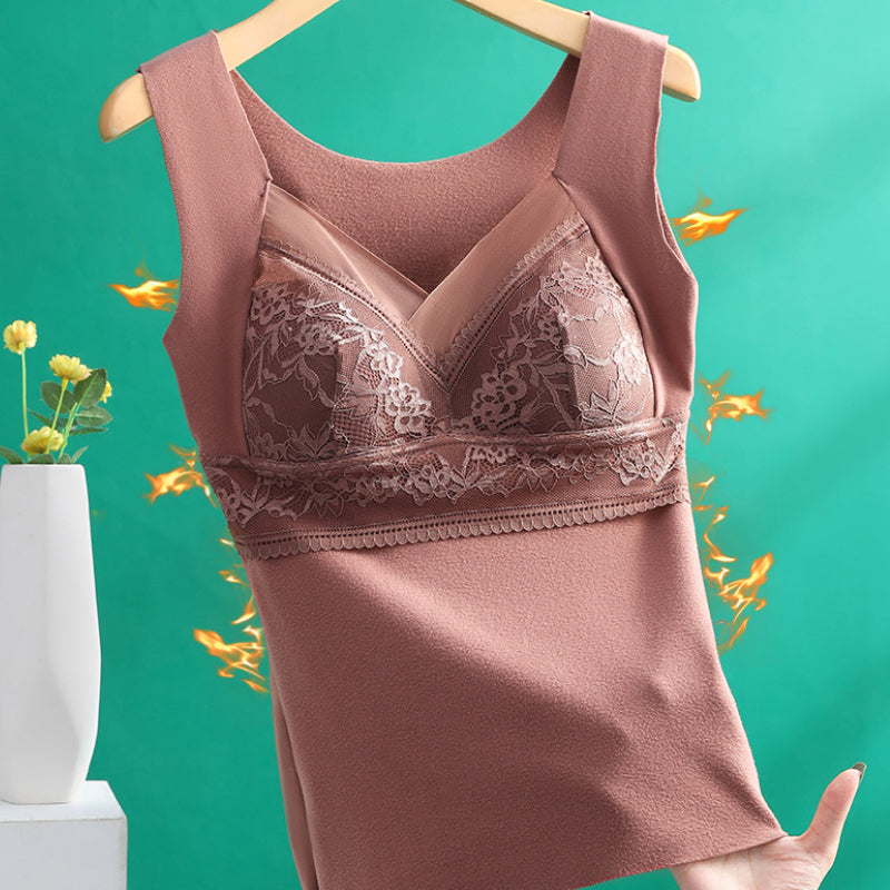 Jade Laurent™️ 2-in-1 Insulated Sleeveless Top with Built-in Bra