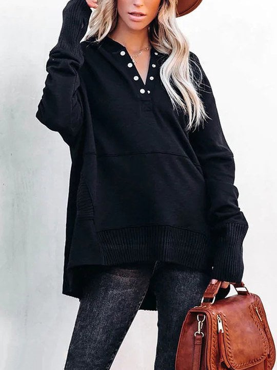 Fina Piccio™️ Oversized sweatshirt with hood and thumbholes