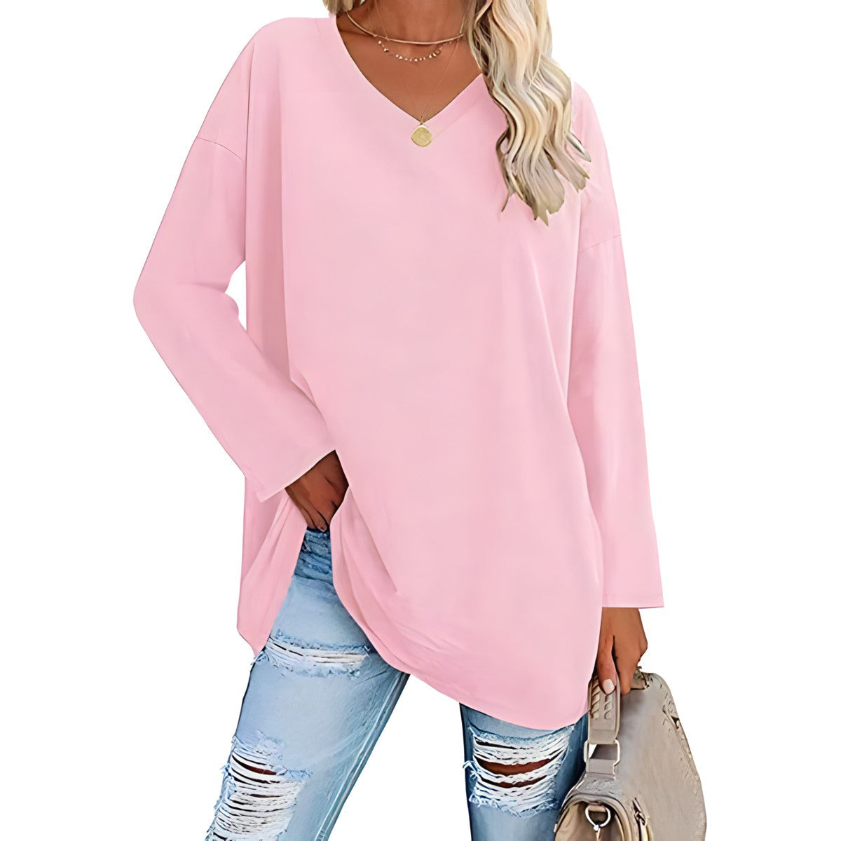 Rosalba™ Comfortable blouse with a neckline