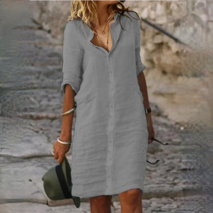Veva™ Summer casual shirt dress