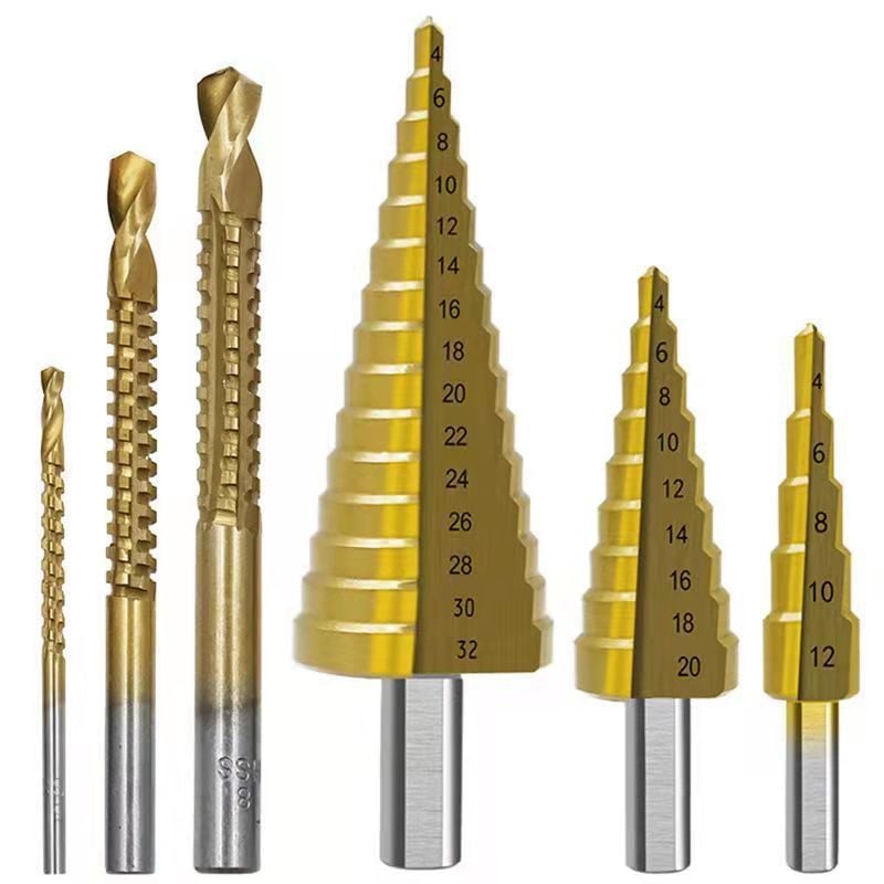 Turbo Bore™ Titanium drill bit set for drilling in metal, 6 pcs