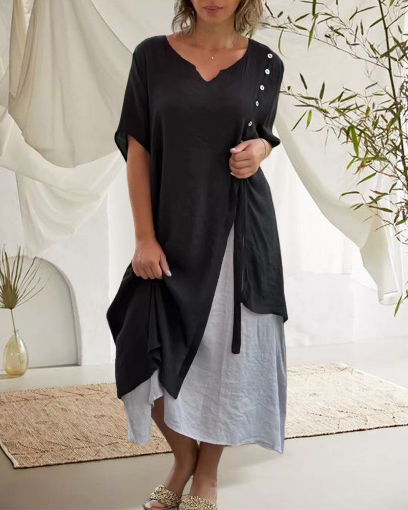 Jemma Onio™ Plus Size Asymmetrical Long Dress