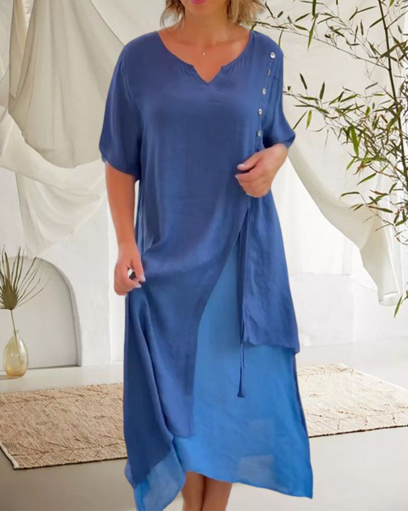 Jemma Onio™ Plus Size Asymmetrical Long Dress