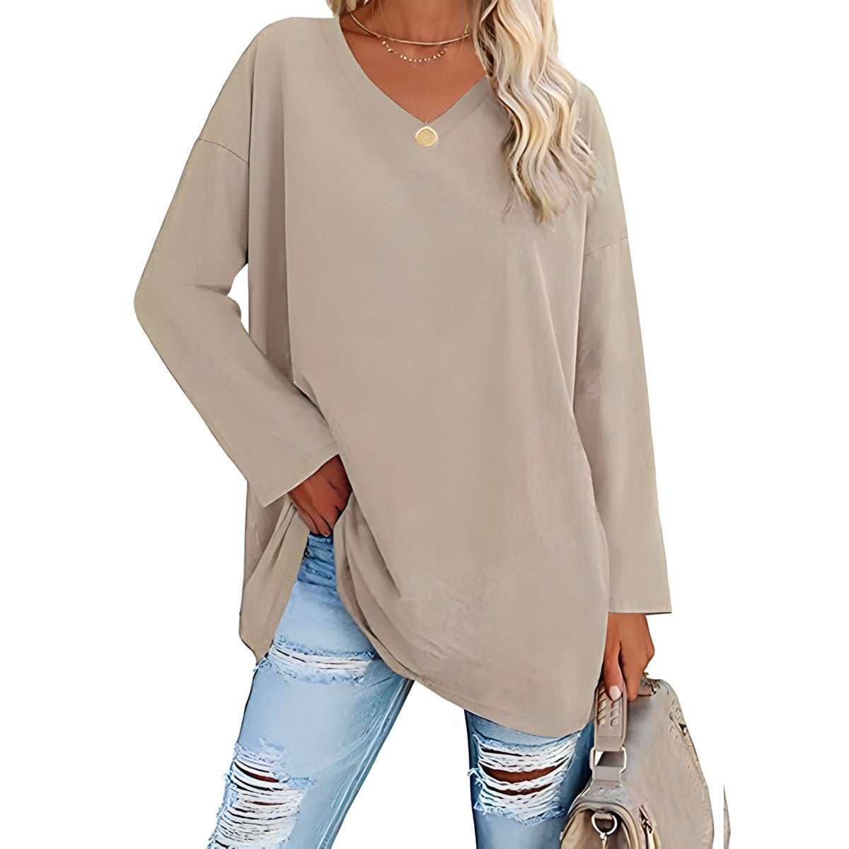 Rosalba™ Comfortable blouse with a neckline
