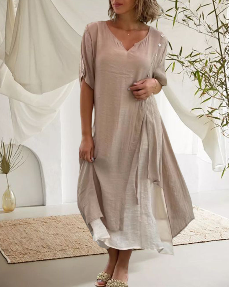 Jemma Onio™ Plus Size Asymmetrical Long Dress