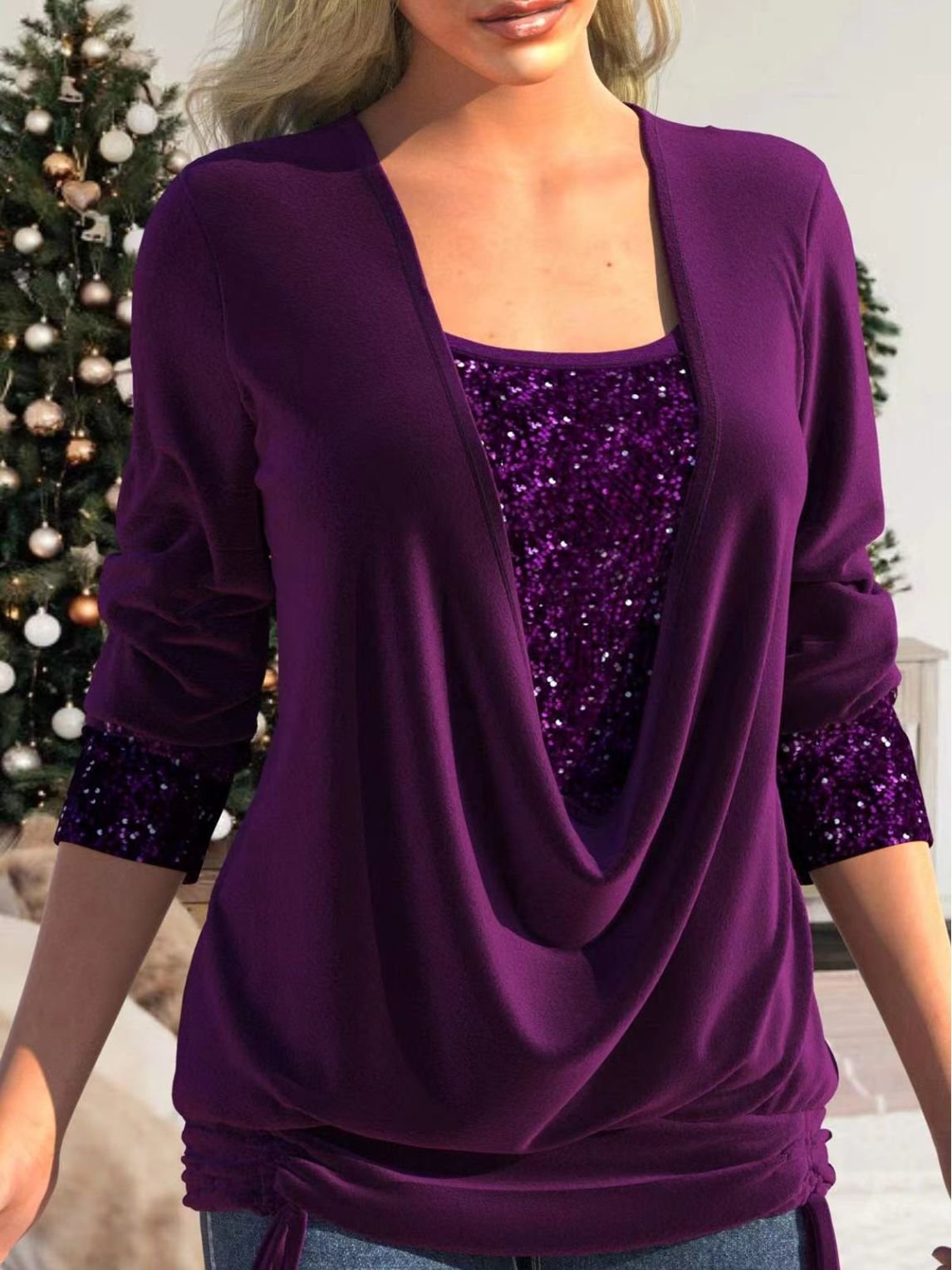 Natale Spirit™️ Loose, brocade sweater