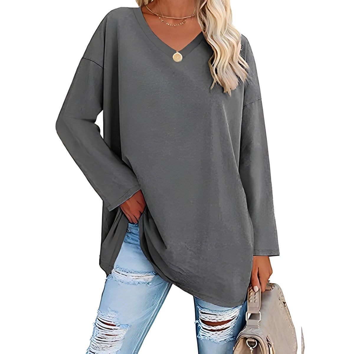 Rosalba™ Comfortable blouse with a neckline
