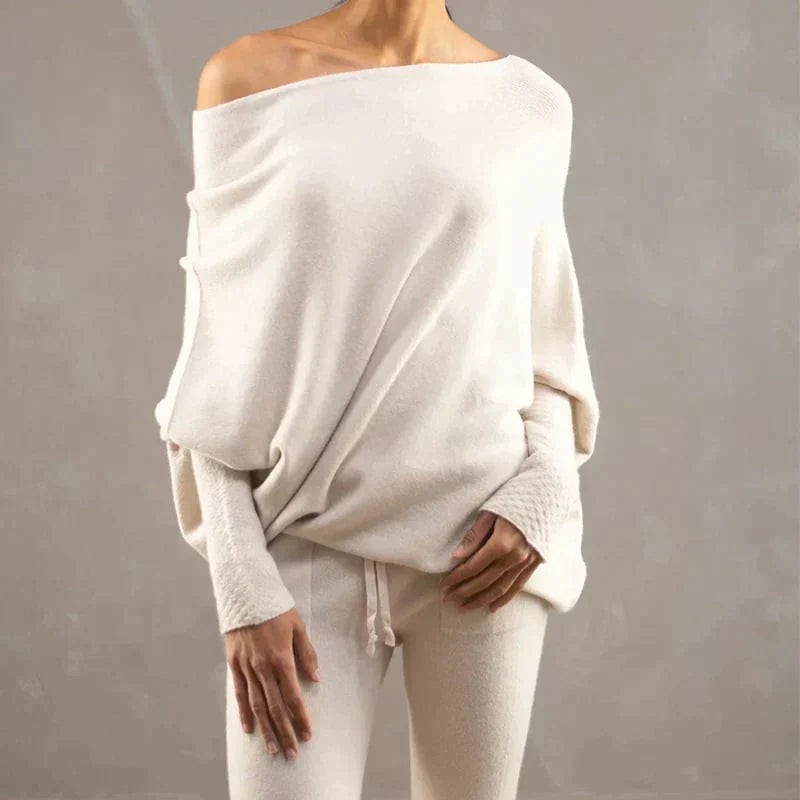 Salomé Jacques™ Asymmetrical striped sweater
