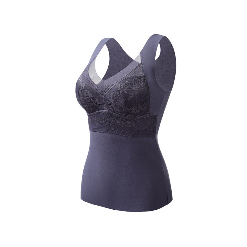 Jade Laurent™️ 2-in-1 Insulated Sleeveless Top with Built-in Bra