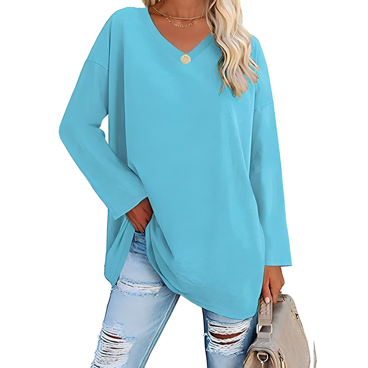 Rosalba™ Comfortable blouse with a neckline