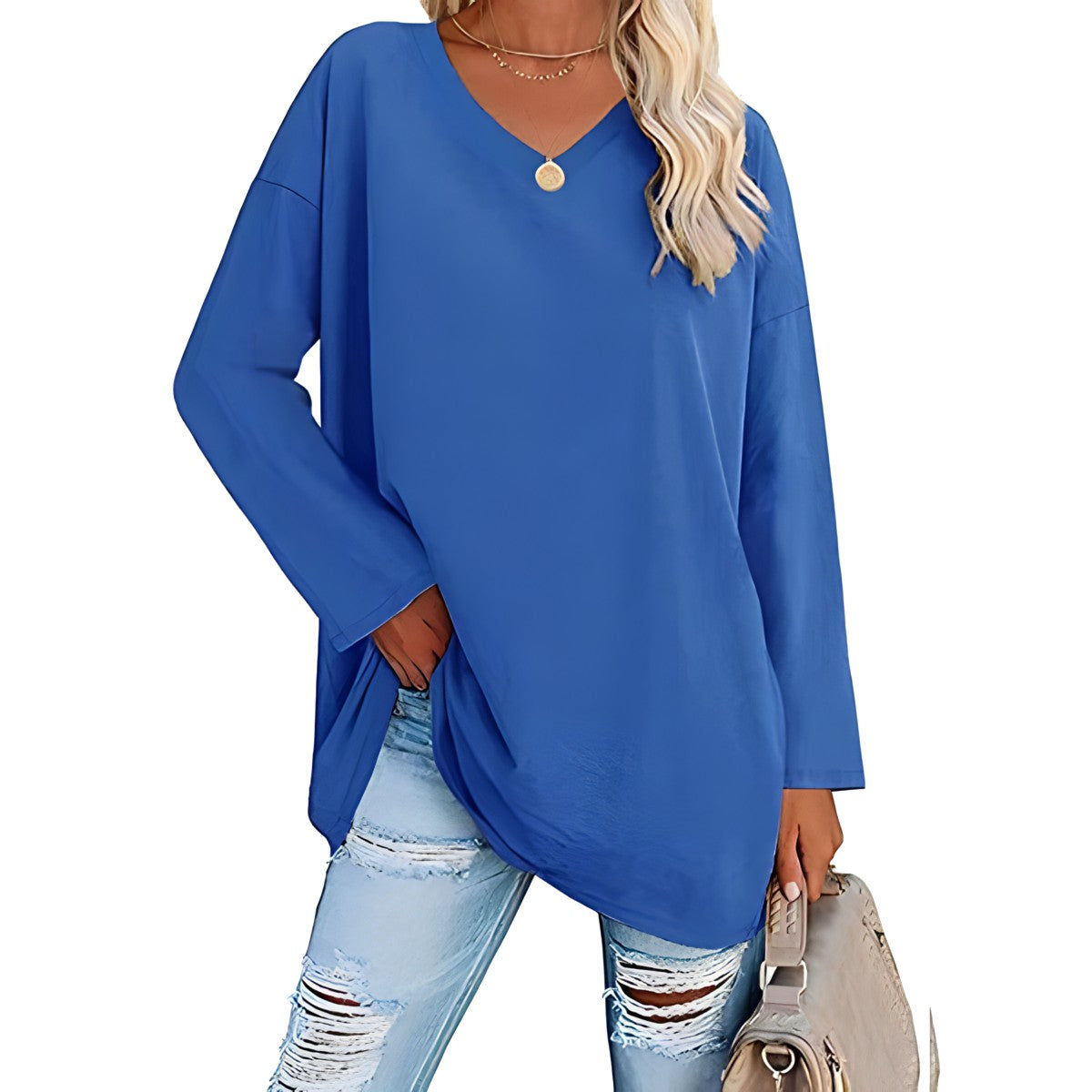 Rosalba™ Comfortable blouse with a neckline