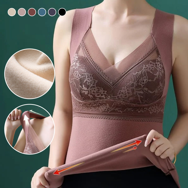 Jade Laurent™️ 2-in-1 Insulated Sleeveless Top with Built-in Bra