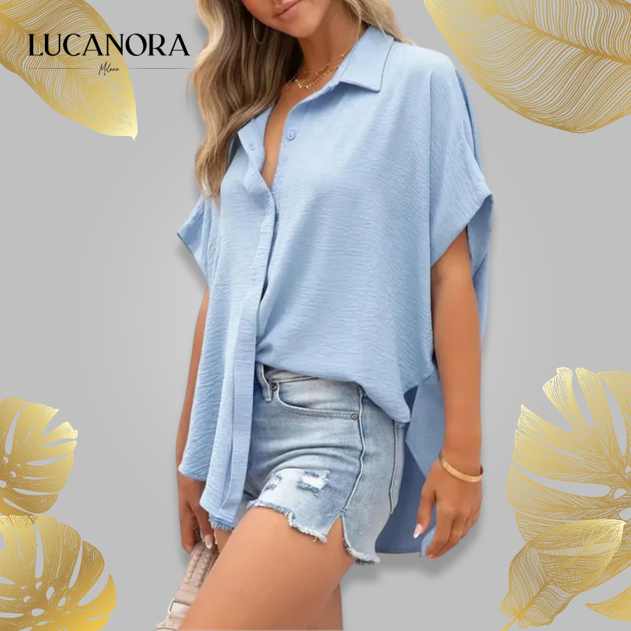 Adele Rozzi™ Elegant and Casual Short Sleeve Blouse