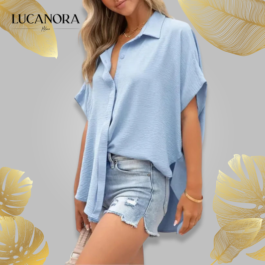 Adele Rozzi™ Elegant and Casual Short Sleeve Blouse