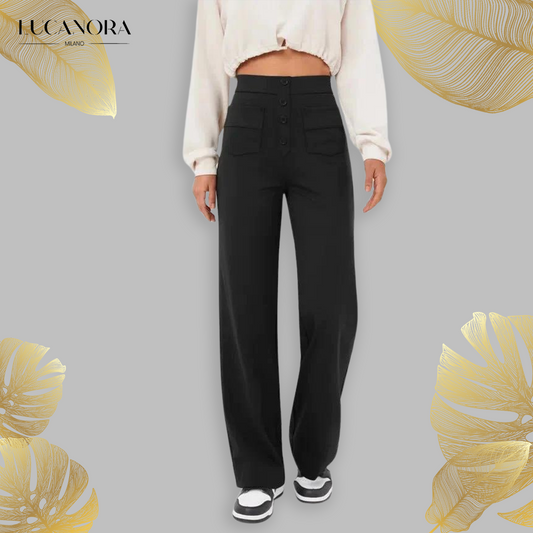 Adona™ Elasticated high-waisted trousers