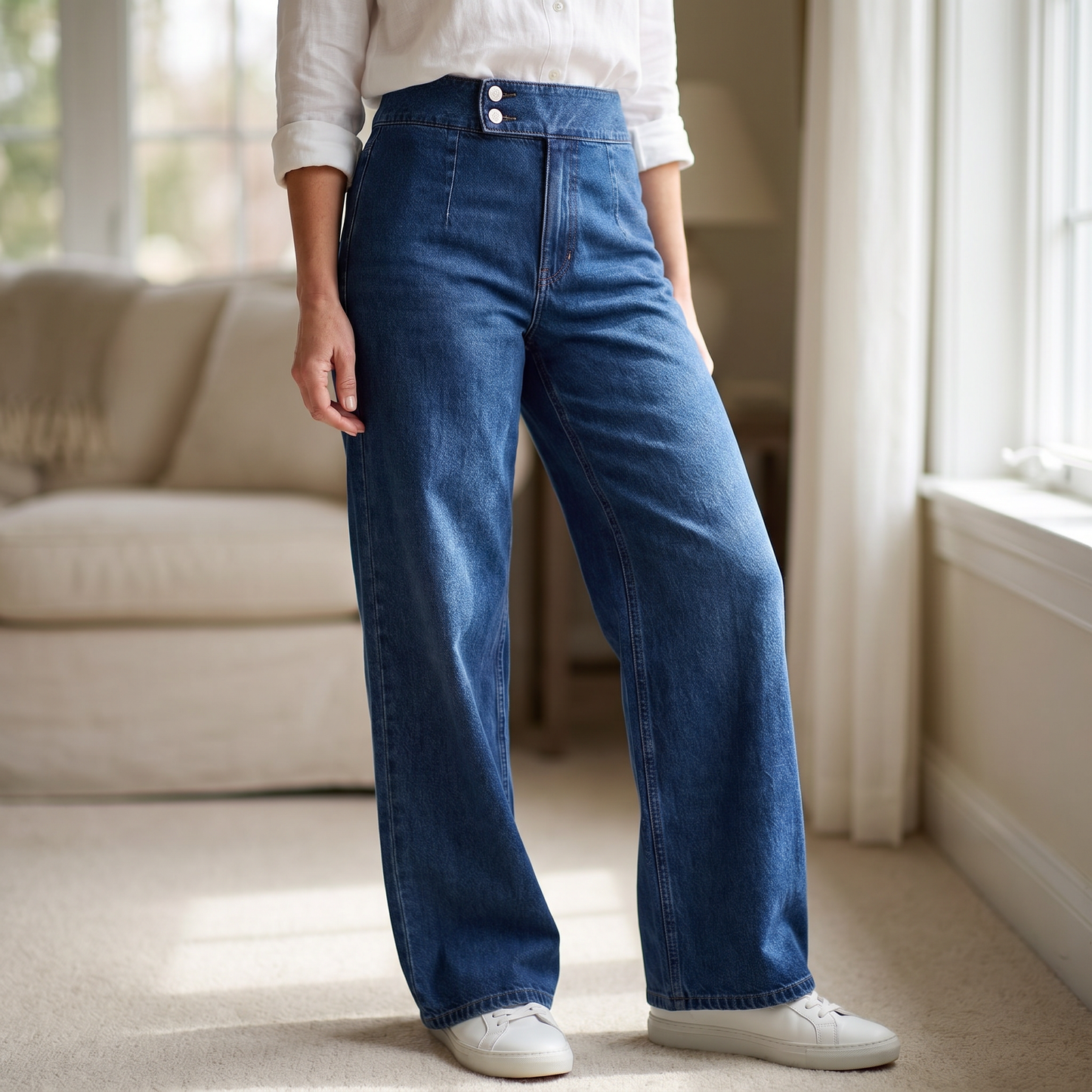 Adriana Russo™ Easy Fit High Waist Straight Jeans