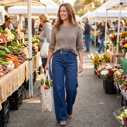 Adriana Russo™ Easy Fit High Waist Straight Jeans