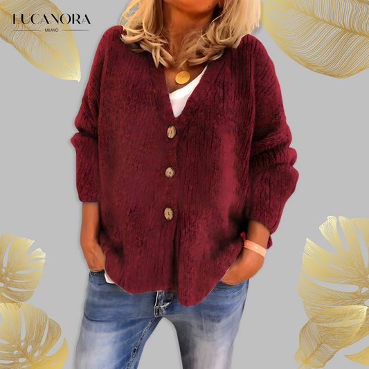 Alessa Zito™️ V-neck button-up sweater