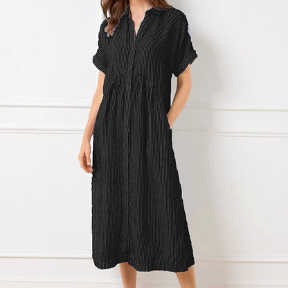 Allegra Altieri™ Striped shirt dress with lapels and buttons
