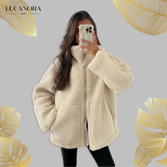 Ana Paul™ Warm fleece jacket with high collar