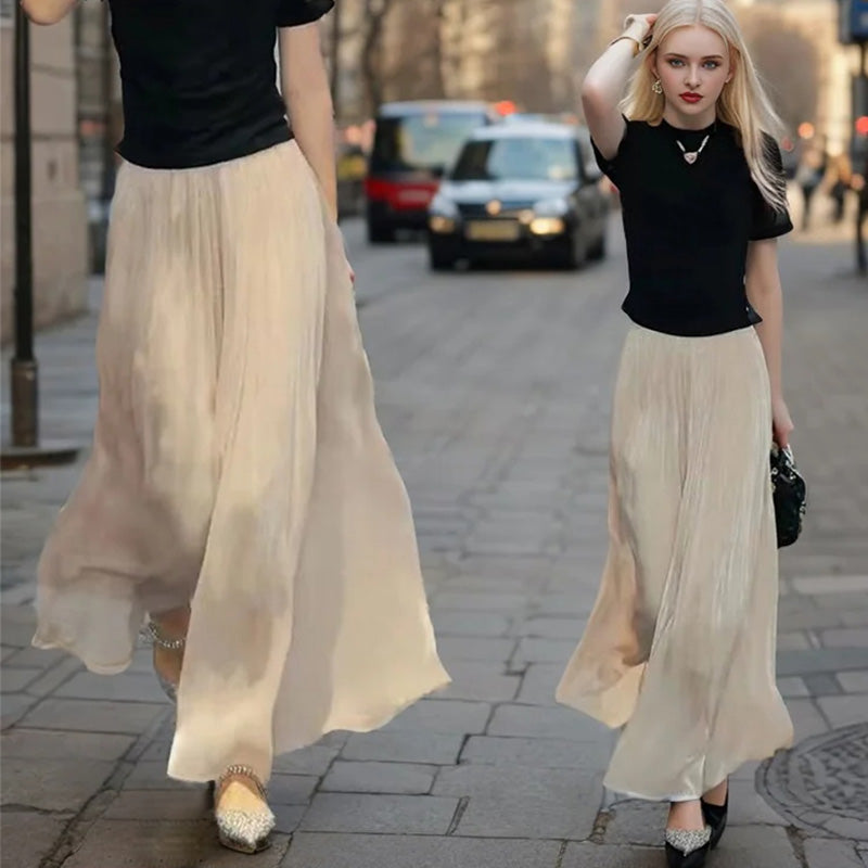 Anastasie Girard™ Glazed trousers with wide legs