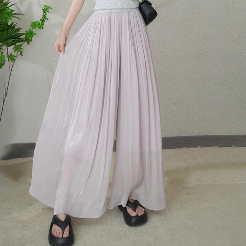 Anastasie Girard™ Glazed trousers with wide legs