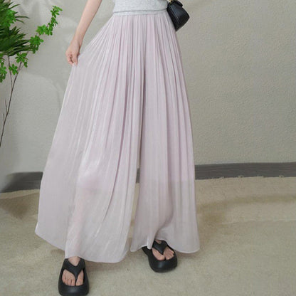 Anastasie Girard™ Glazed trousers with wide legs