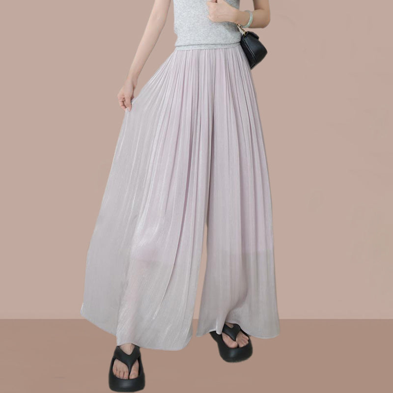 Anastasie Girard™ Glazed trousers with wide legs