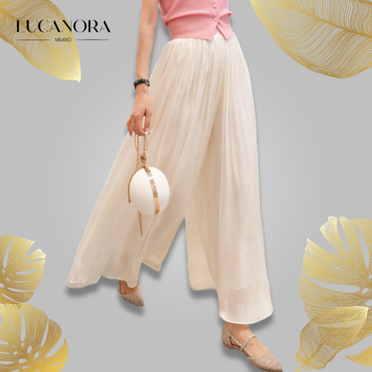 Anastasie Girard™ Glazed trousers with wide legs