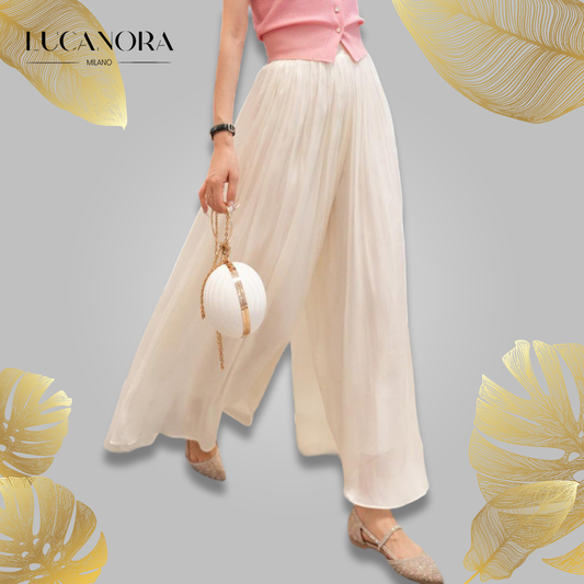Anastasie Girard™ Glazed trousers with wide legs