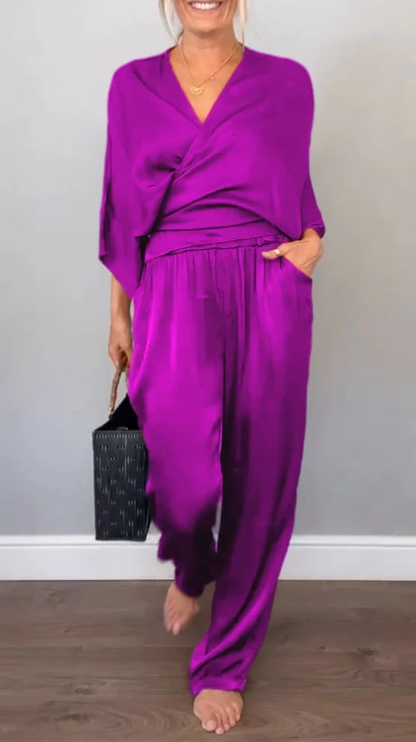 Ancilla Monti™ Women's Fashionable Comfortable V Neck Jumpsuit