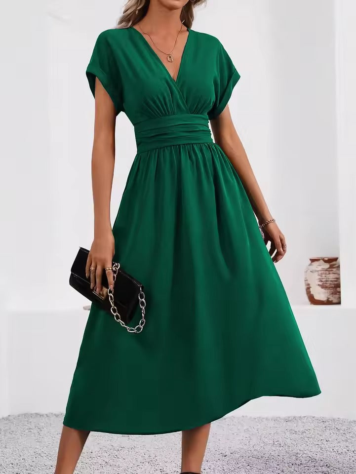 Annabella Bersani™ Women's V-neck Nipped-in Waist Dress
