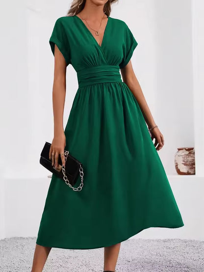 Annabella Bersani™ Women's V-neck Nipped-in Waist Dress