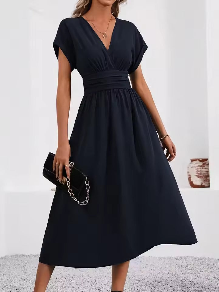 Annabella Bersani™ Women's V-neck Nipped-in Waist Dress