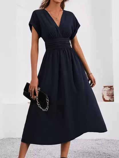 Annabella Bersani™ Women's V-neck Nipped-in Waist Dress