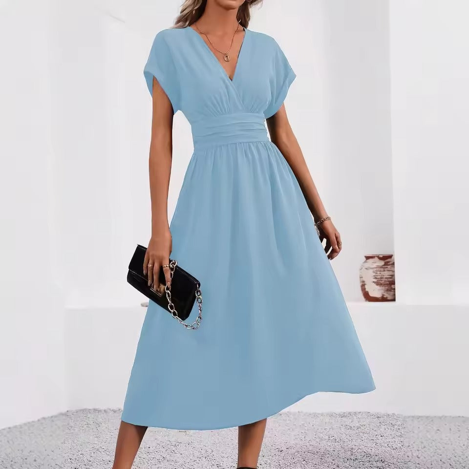 Annabella Bersani™ Women's V-neck Nipped-in Waist Dress