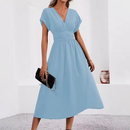 Annabella Bersani™ Women's V-neck Nipped-in Waist Dress