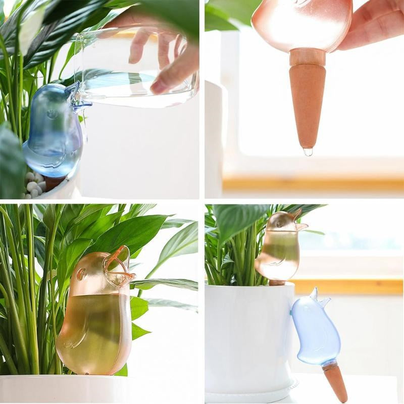 AquaNest™ Cute Bird Self-Watering Stakes