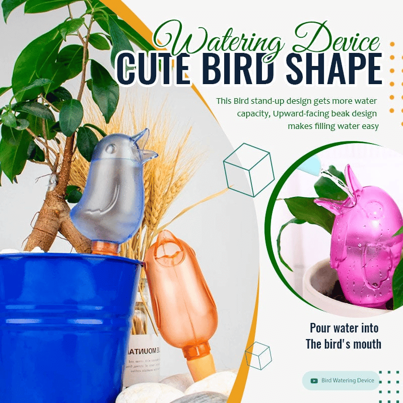 AquaNest™ Cute Bird Self-Watering Stakes