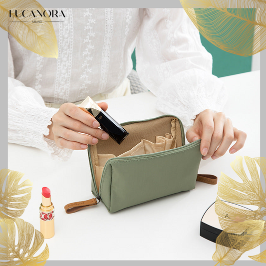 Arcelia™ Cosmetic bag with double zipper