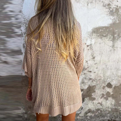 Aubree™️ V-neck hollow knit top