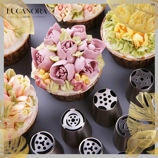 BakeSuppliez™️ A set of flower-shaped cake decorating tips