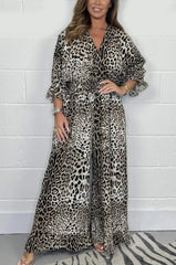 Belina Spinosa™ Leopard print casual loose jumpsuit