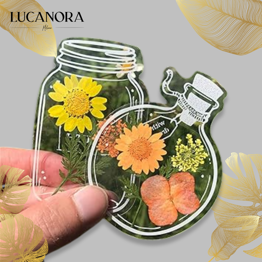 BloomDrop™ Transparent Dried Flower Bookmarks