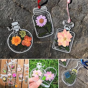 BloomDrop™ Transparent Dried Flower Bookmarks
