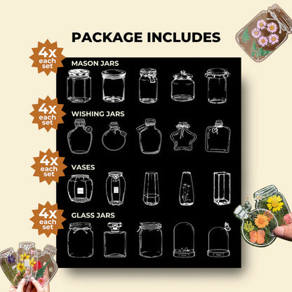 BloomDrop™ Transparent Dried Flower Bookmarks