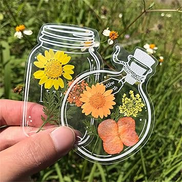 BloomDrop™ Transparent Dried Flower Bookmarks