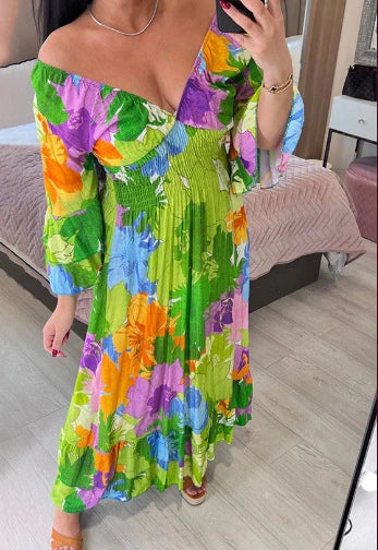Blossom™ Colourful V-neck beach dress