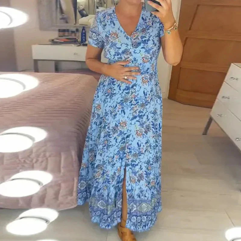 Bonnie™ Floral casual V-neck dress