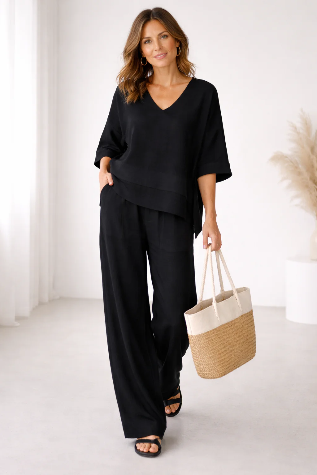 Bruna Luzzetti™ Breathable Cotton Linen Suit Set